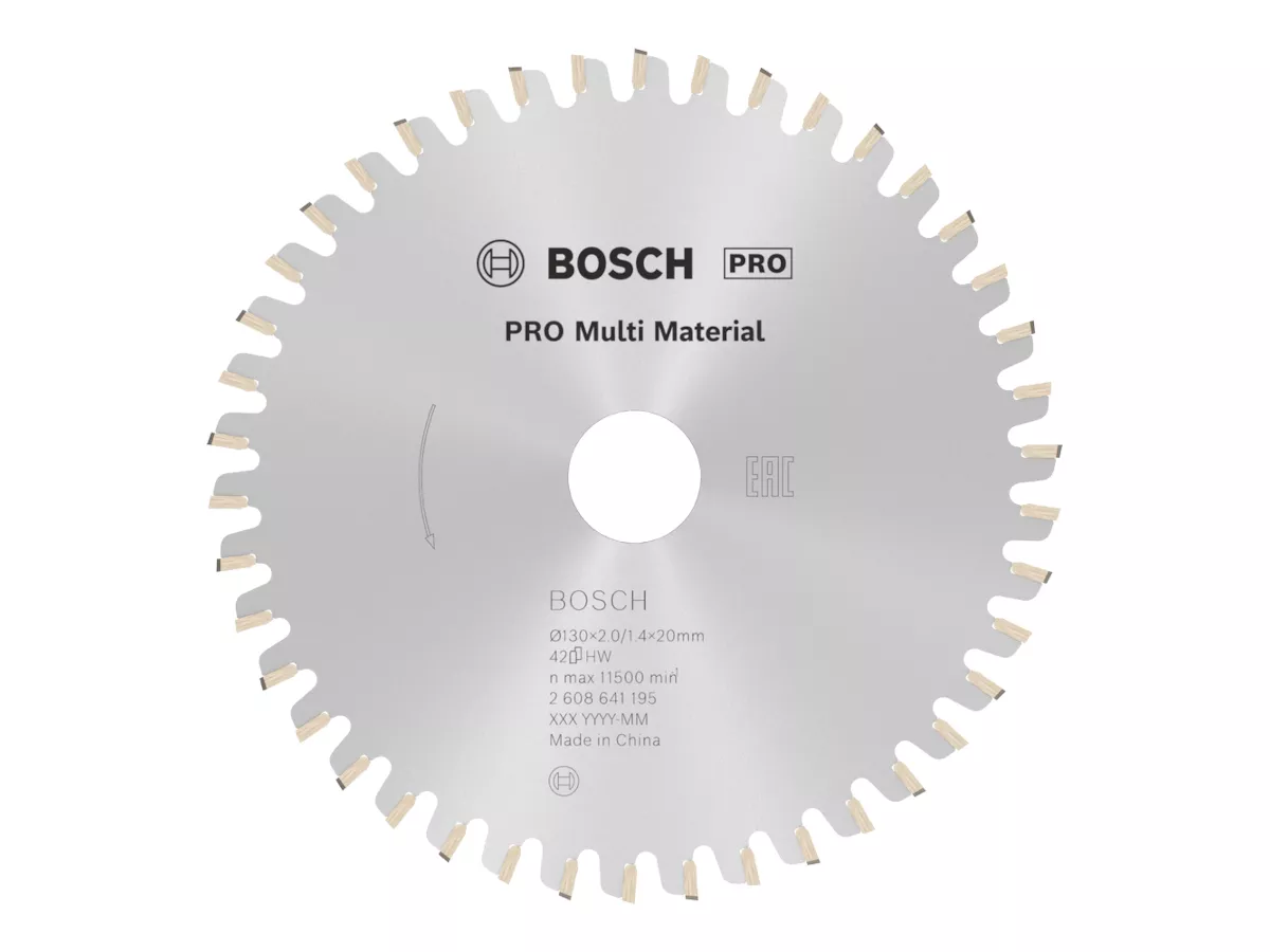 Lame BOSCH Multi Material Ø130 x 20/16mm 42 dents